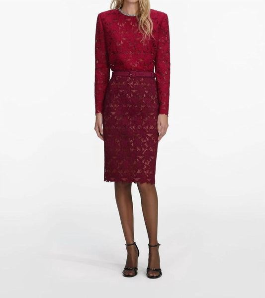 Self-Portrait - Lace Crystal Trim Top