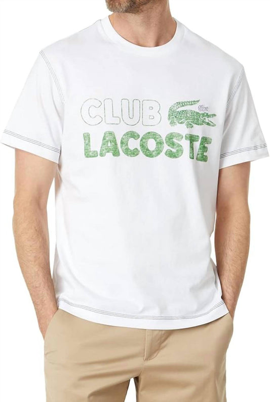 Lacoste - Vintage Print Organic Cotton Tee