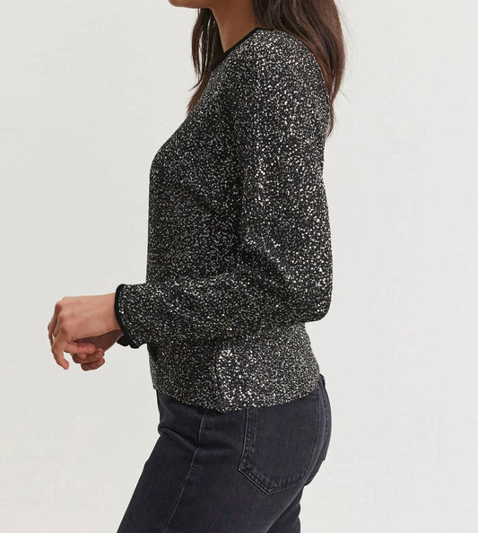 Velvet By Graham & Spencer - Opaline Tiny Sequin Top