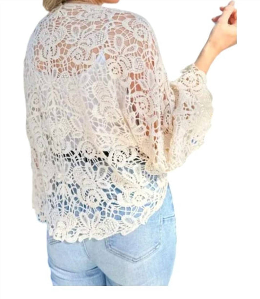 Amoli - Crochet Bell Sleeve Cardigan Coverup