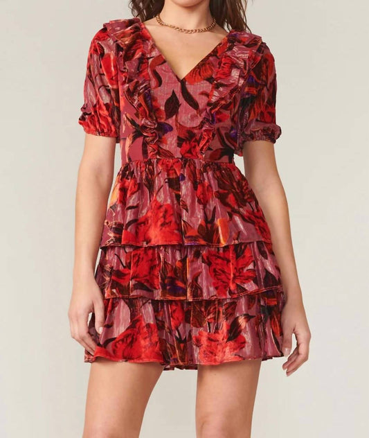 Adelyn Rae - Khalia Burnout Tiered Dress