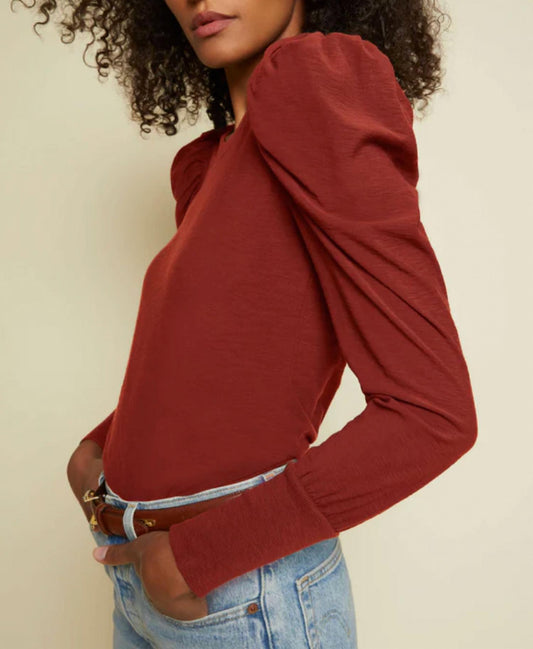 Nation Ltd - Romy Bold Shoulder Long Sleeve Top