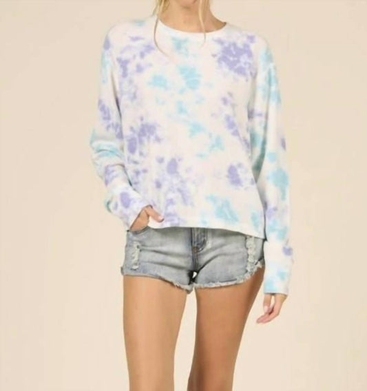 Ocean Drive - Jasmine Tie Dye Hacci Crop Crewneck Sweater