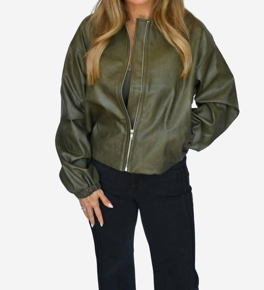 Elan - Brielle Long Sleeve Bomber Jacket