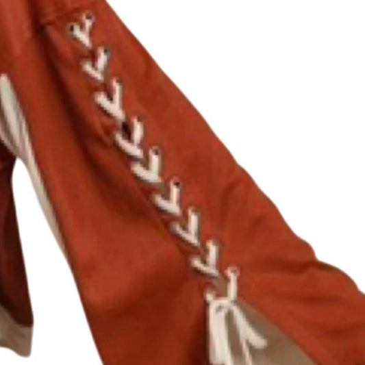 Bibi - Contrast Eyelet Detailed Casual Top