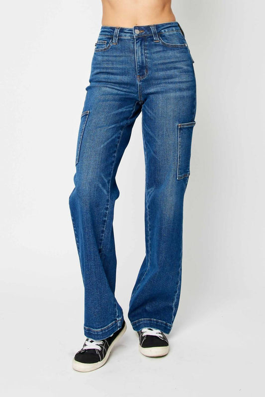 Judy Blue - High Waist Wide Leg Cargo Jeans