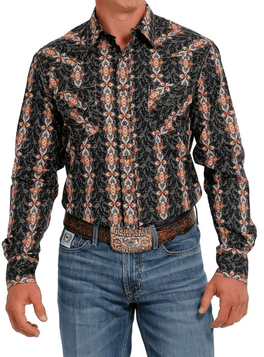 Cinch - Paisley Print Snap Long Sleeve Western Shirt
