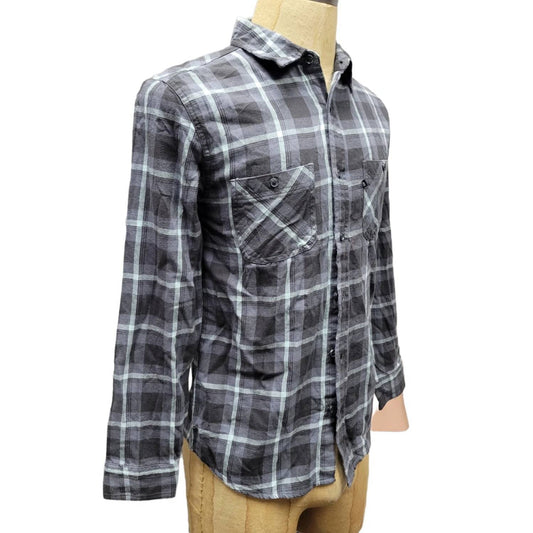 Junk Food - Men's Long Sleeve Plaid Shirt