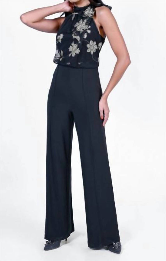 Floral Brocade Jumpsuit - 229012