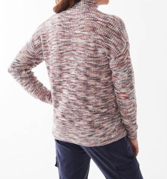 MOCK NECK SPACE DYE SWEATER