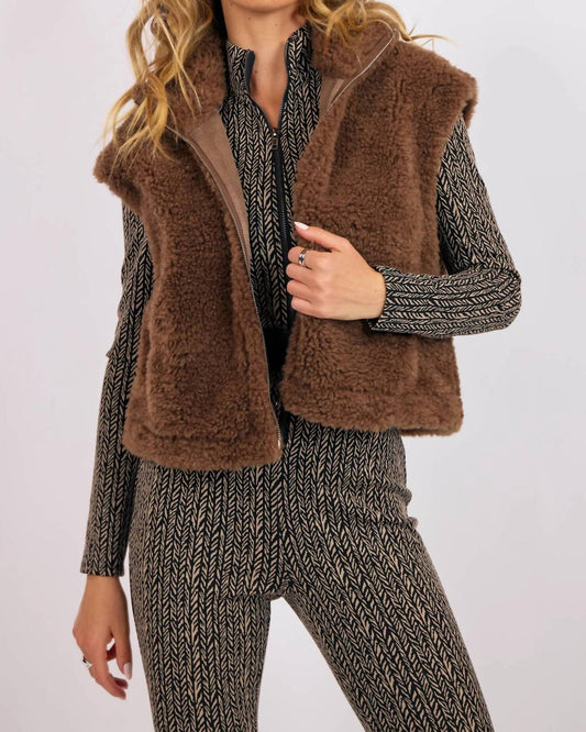 Sage The Label - Winnie Faux Fur Zip Up Vest