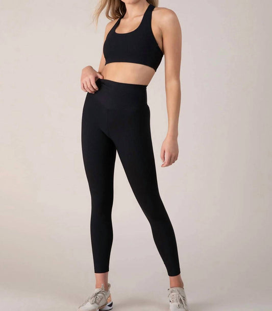 Bloch - Ladies Ebony Ribbed 7/8 Length Leggings