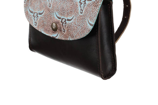 Showman - Women's Weathered Steer Leather Pommel Pouch Bag