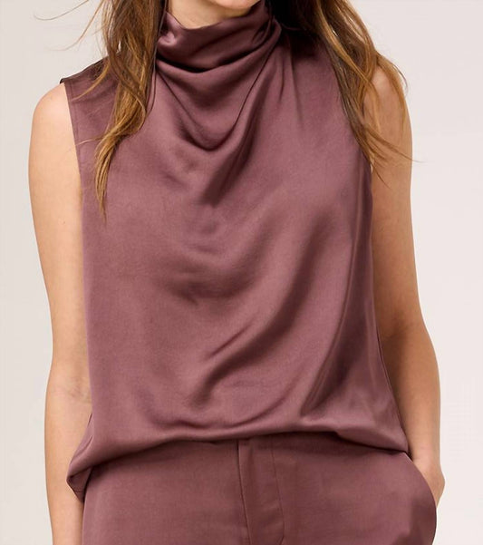 Nic + Zoe - Luxe Satin Drape Tank