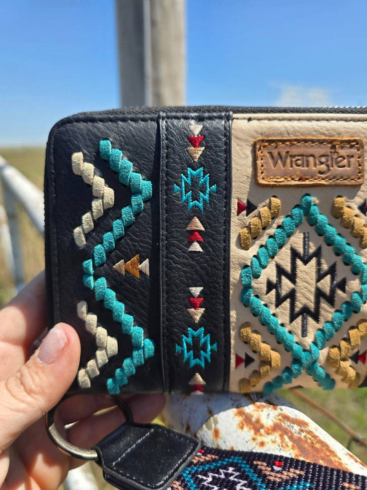 Wrangler - Women's Western Leather Wristlet Purse