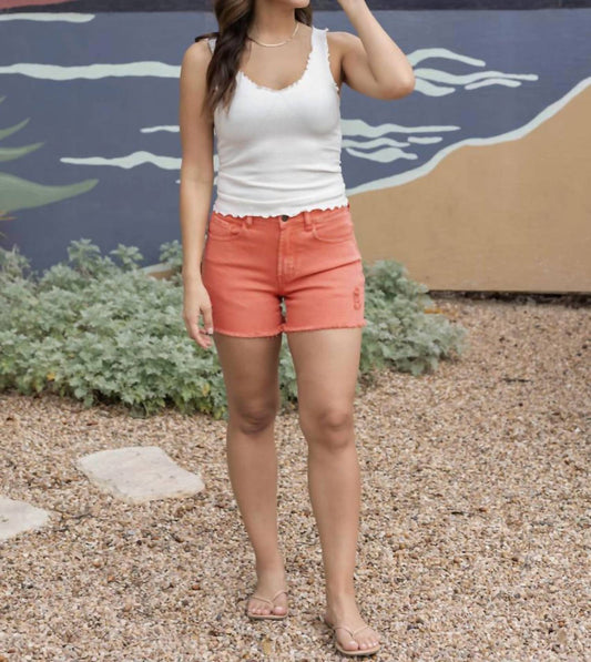 Grace & Lace - Casual Colored Denim Shorts