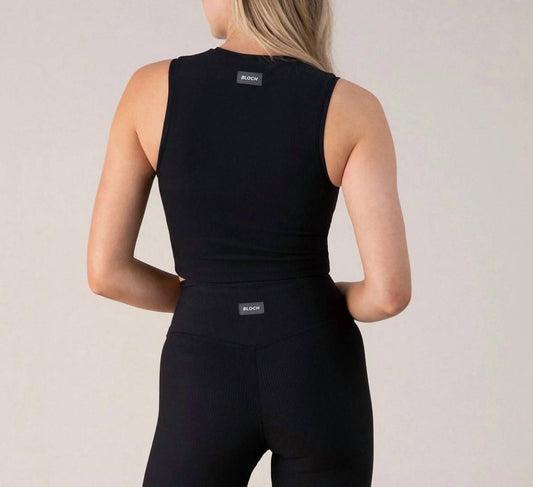 Bloch - Ribbed Scoop Crop Tank Top