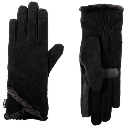 Isotoner - Women's Smartdri Fleece Gloves With Overlap Wrist