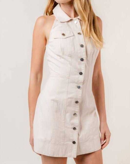 Fore - Denim Halter Mini Dress