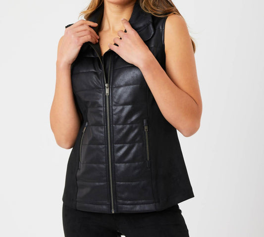 Angel Apparel - Vegan Leather Suede Quilted Vest