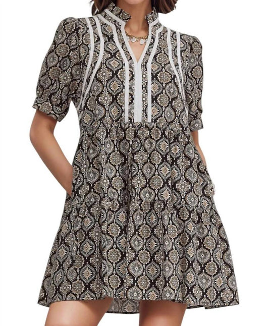 Entro - Katrina High Neck Babydoll Dress