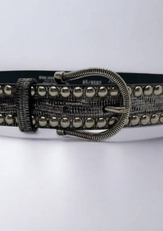 Berge - Women's Metallic Stud Italian Belt