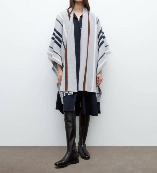 Twp - Striped Wrap Poncho