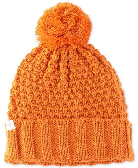 Sun + Stone - Men's Textured-knit Cuffed Pom Pom Beanies