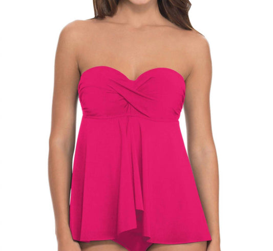 Profile By Gottex - D-Cup Bandeau Fly Away Tankini Top