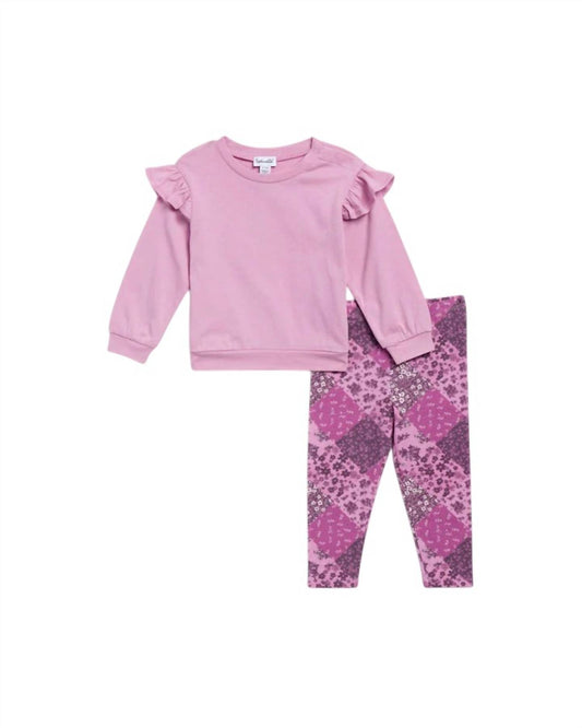 Splendid - Patchwork ruffled two piece set