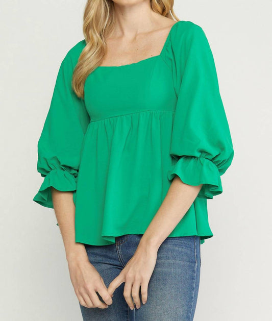Entro - Square Neck Babydoll Top