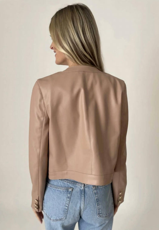 Six/Fifty - Blair Faux Leather Blazer