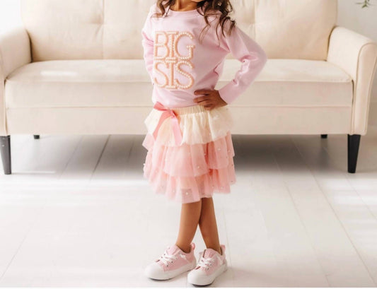 Sweet Wink - Girl's Big Sis Pearl Patch Sweatshirt