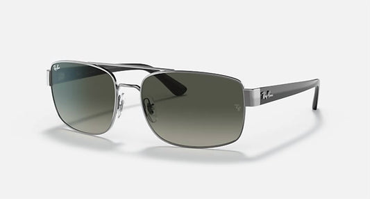 Ray Ban - Men's Orb3687 Gunmetal Frame Polarized Sunglasses