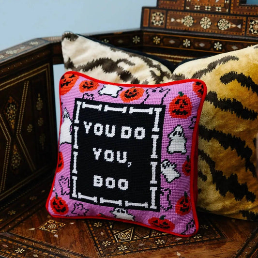 Furbish Studio - You Do You Boo Needlepoint Pillow