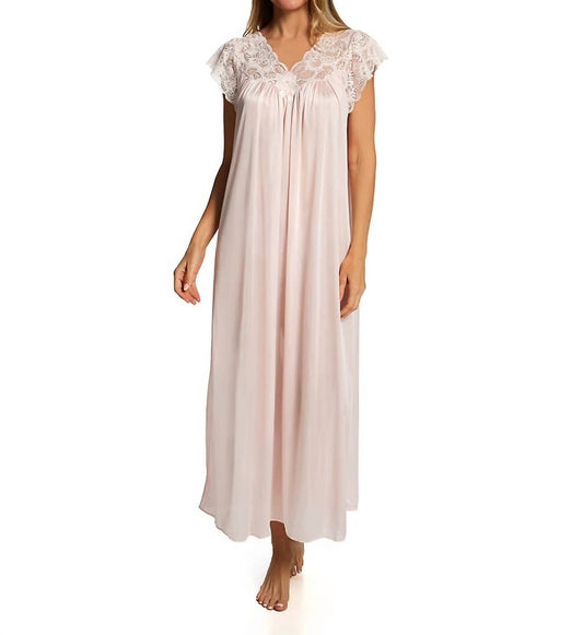 Shadowline Lingerie - Long Lace Cap Sleeve Nightgown
