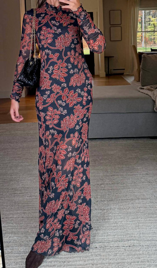 Promesa - Floral Mesh Maxi Dress