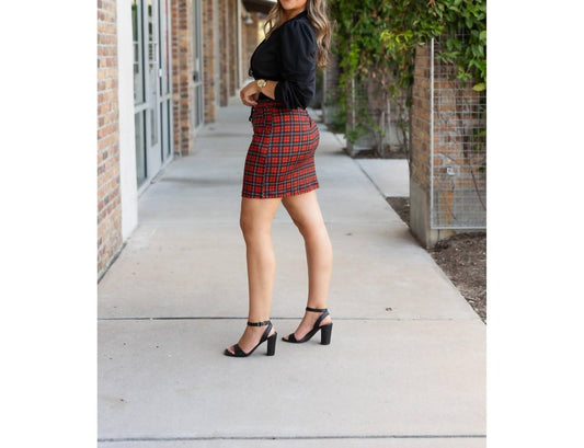 Julia Rose - Plaid Jogger Skirt