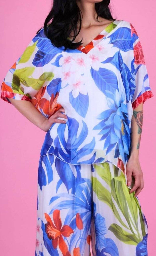 Gigi Moda - Women's Lizane Tropical Print Blouse