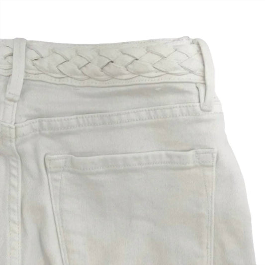 Frame - Denim Braid Waistband Le Crop Mini Boot Jean