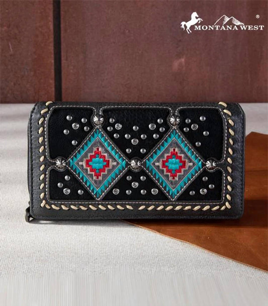 Montana West - Embroidered to Aztec wallet