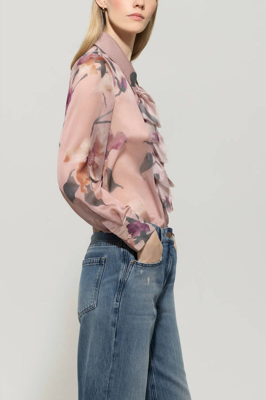 Luisa Cerano - Flower Print Silk Blouse