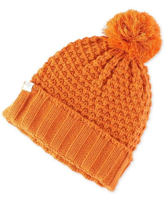 Sun + Stone - Men's Textured-knit Cuffed Pom Pom Beanies