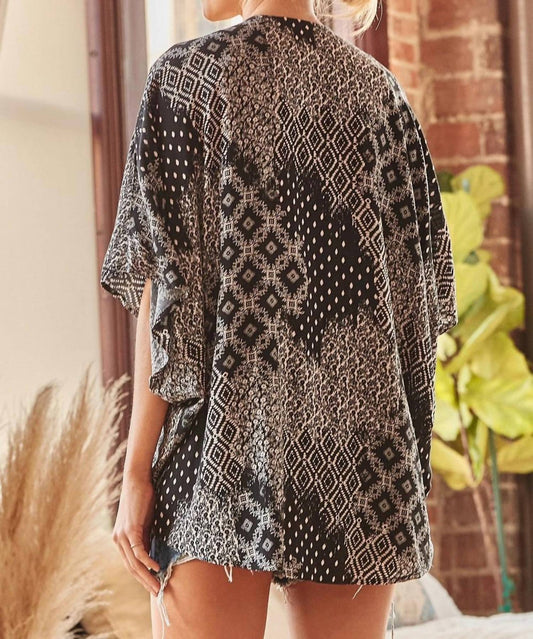 Andree By Unit - Printed Embroidered Kimono