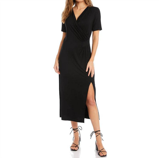 Karen Kane - Faux Wrap Midi Dress