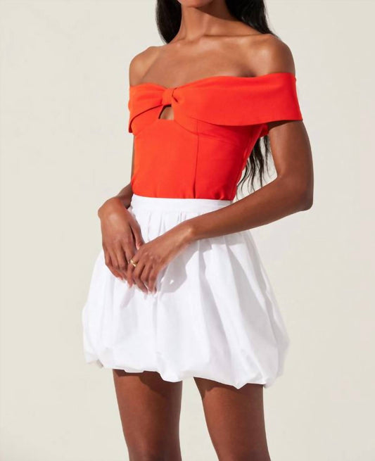 Astr - Telayna Off Shoulder Bow Top