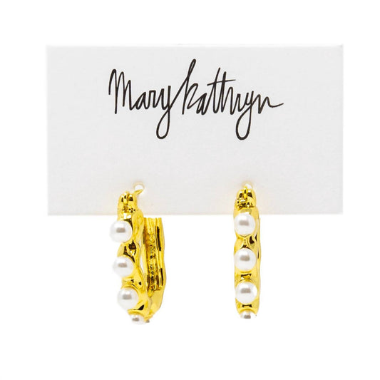Mary Kathryn Designs - Women Clarissa Pearl Hoops