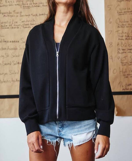 Bucketlist - Tracey Zip-through Solid Soft Scuba Jacket