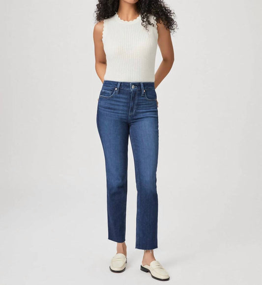 Paige - Cindy With Raw Hem Straight Leg Jean