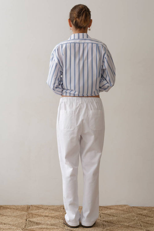 Donni. - Women's Chino Draw Crop Pants